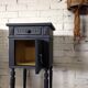 Table de chevet Louis XVI noir anthracite