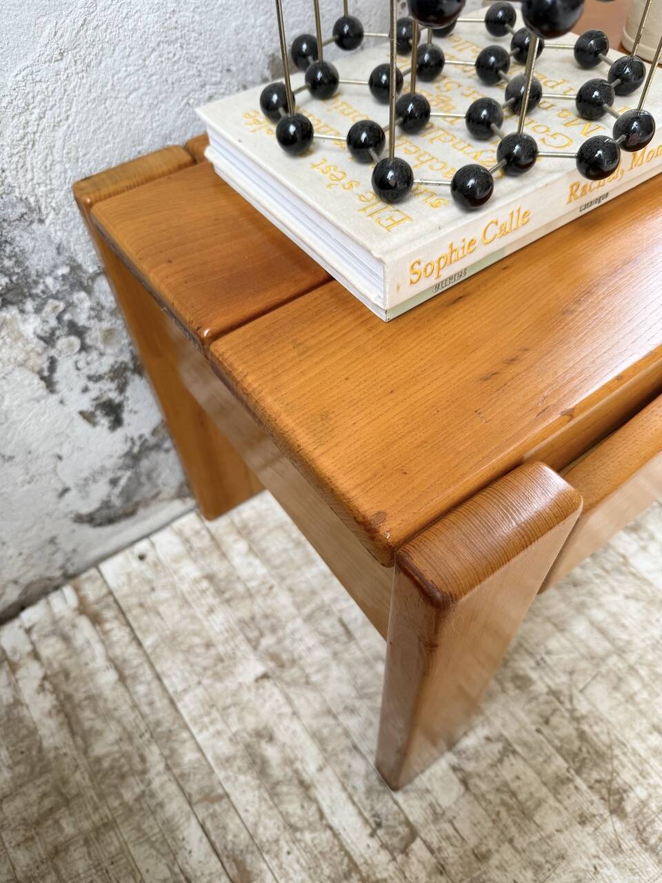 Solid elm bedside table Maison Regain