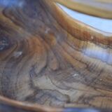 Fruit basket in olive tree sculpture Brutaliste