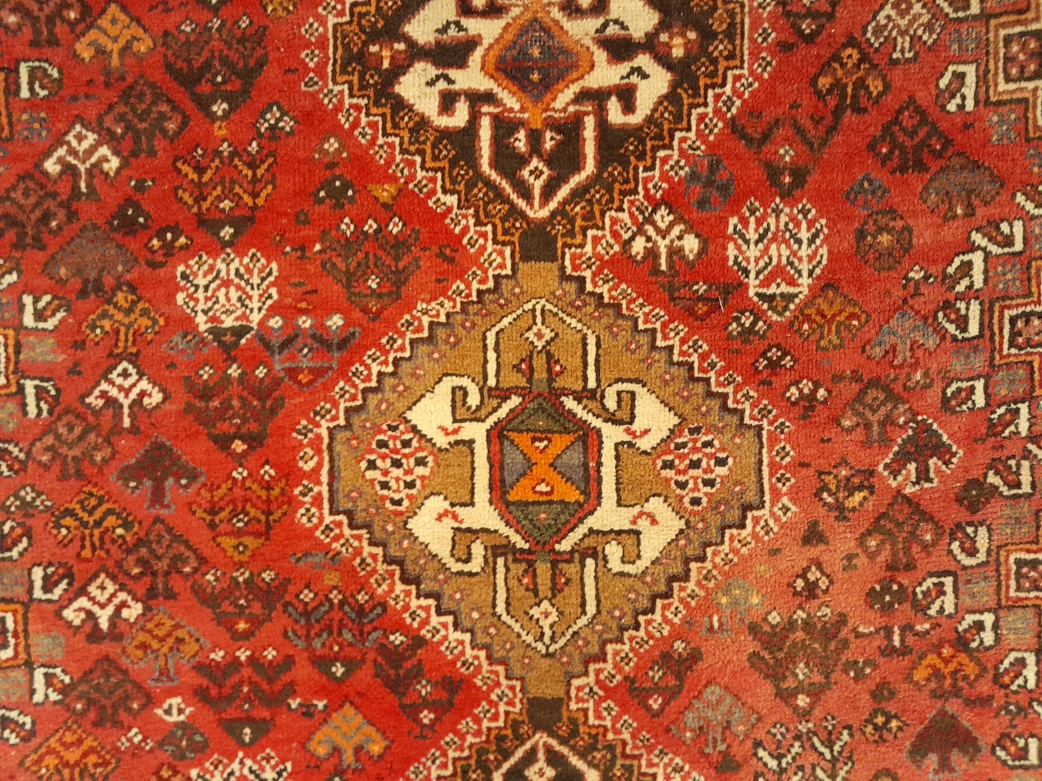 Handmade shiraz persian carpet 337x237cm