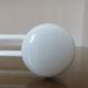 Coat rack 3 patères in white lacquered metal 70s