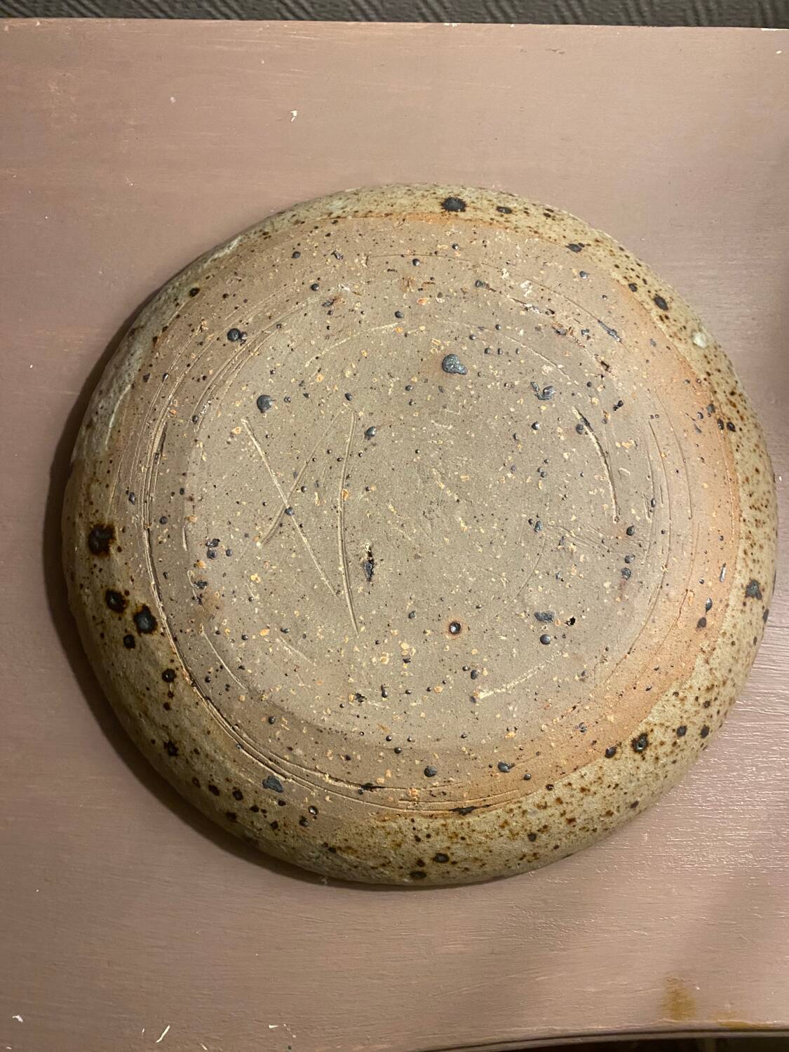 Pyrite stoneware plates