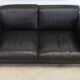 Bastiano by Afra and Tobia Scarpa edition Knoll 60s black leather sofa