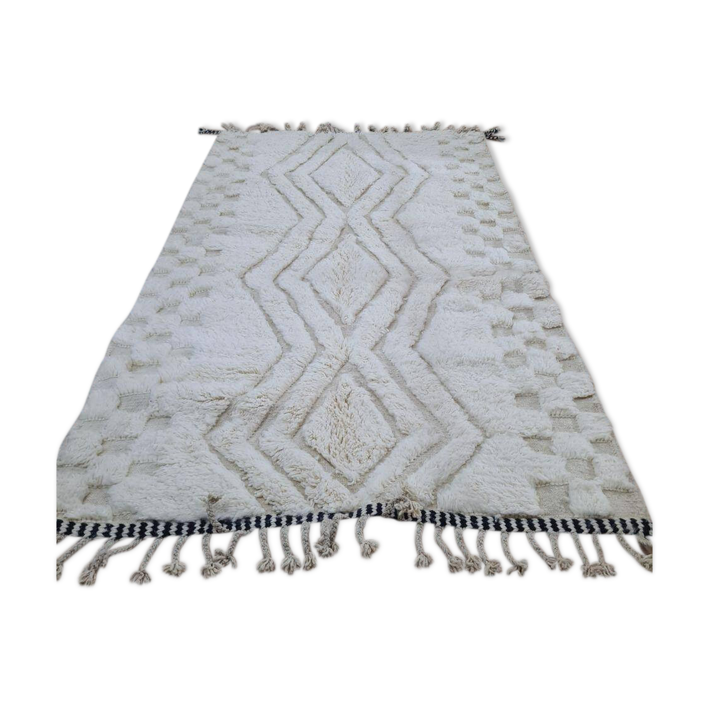 Handmade wool Berber rug 250x150 cm