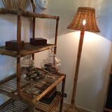 Rattan & bamboo vintage 1960 lamp