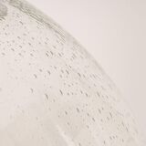 clear glass ball pendant chrome Limburg, Germany, 1970s