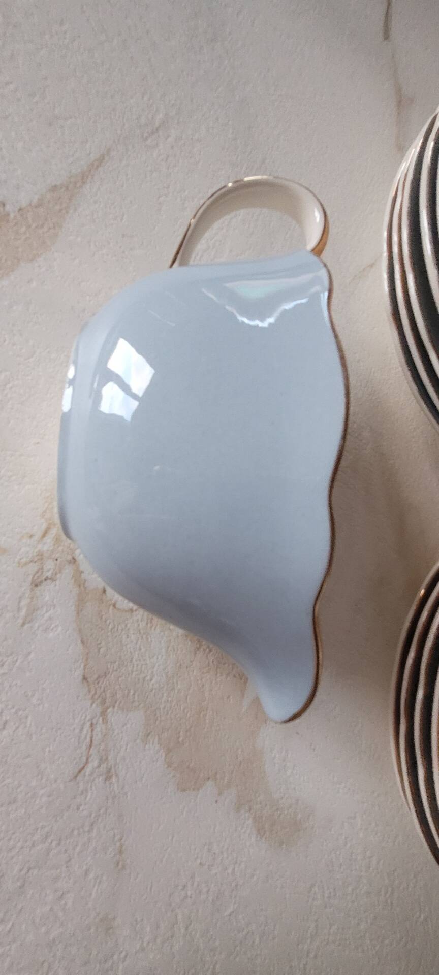 Service de table Villeroy & Boch – Modèle Saar – Bleu pastel & doré –