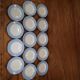 Lot de 6 assiettes creuses l’Amandinoise contour bleu et doré 7885