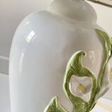 Italian ceramic lamp with arum flowers