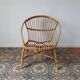Trio de fauteuils rotin vintage