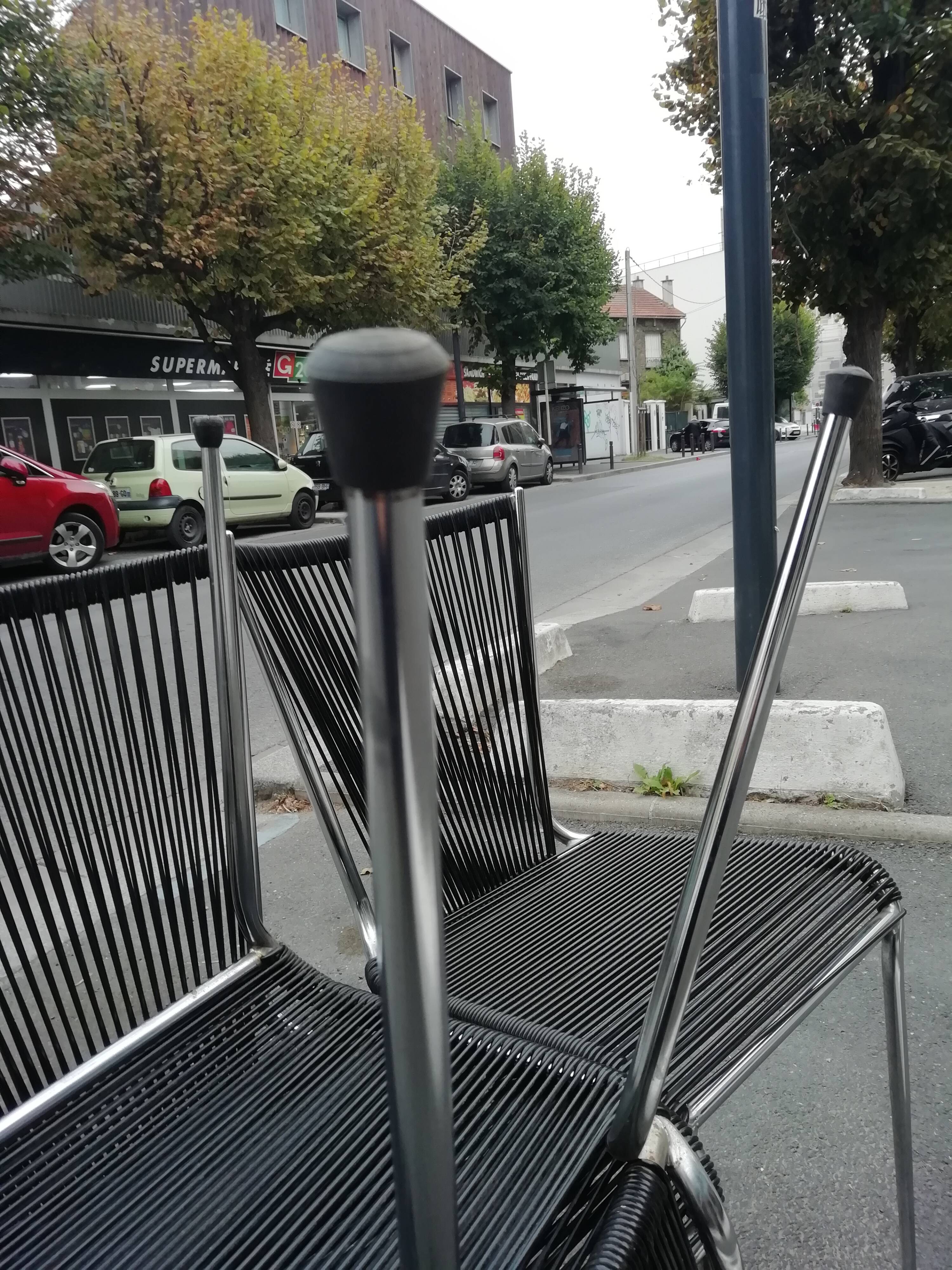 4 chairs "scoubidou"