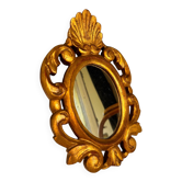 Miroir vintage en bois doré