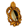 Miroir vintage en bois doré