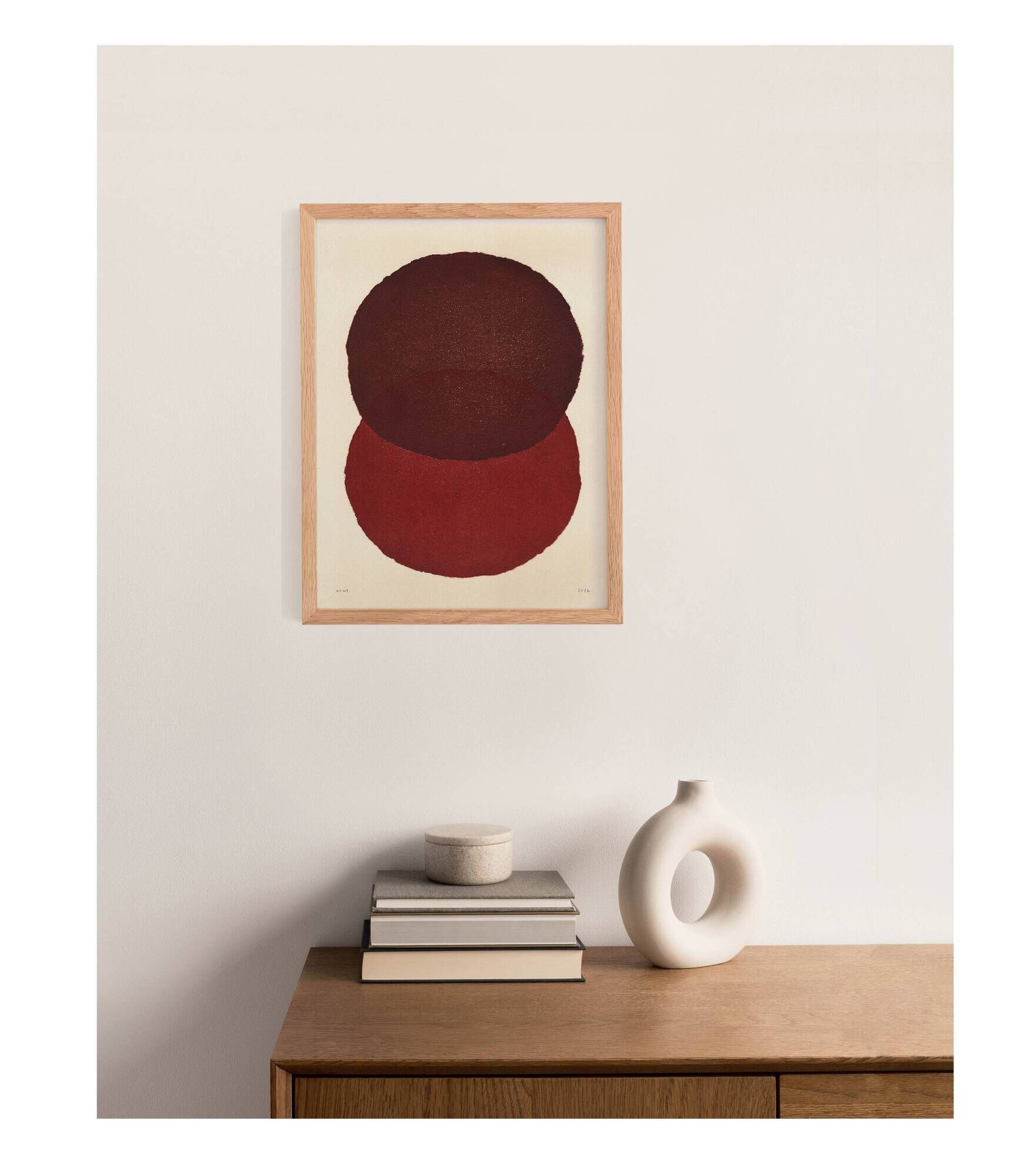Abstract painting on paper 30x40 signed Eawy