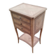 Antique Louis XVI style marquetry bedside table
