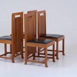 4 chaises par Franck Lloyd Wright pour Cassina 1992