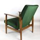 Vintage green velvet lounge chair, 1970s