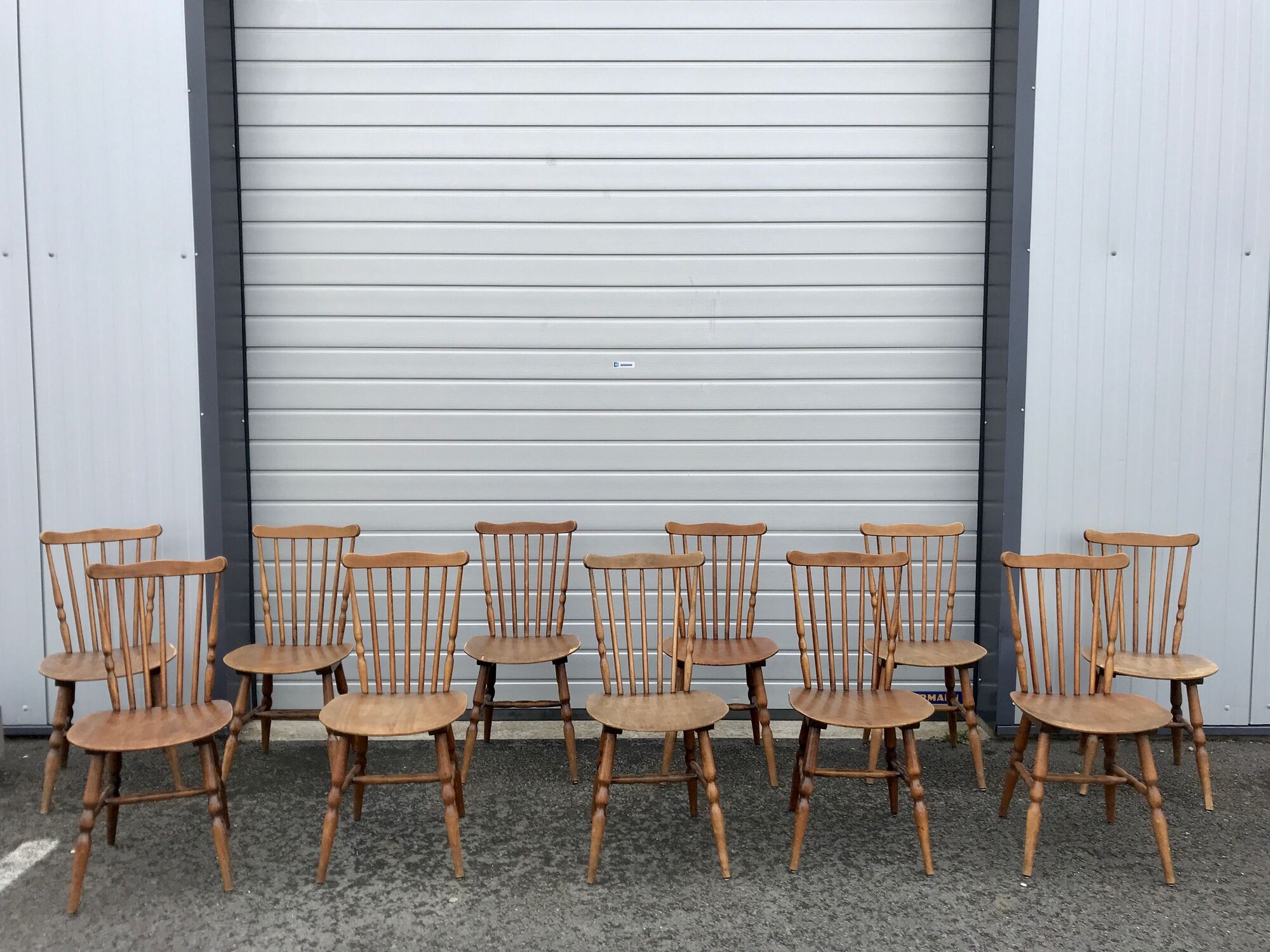 10 bistro chairs troquet "menuet" baumann 1970