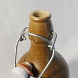 Bottle of vintage German beer MKM in brown stoneware 0.5L