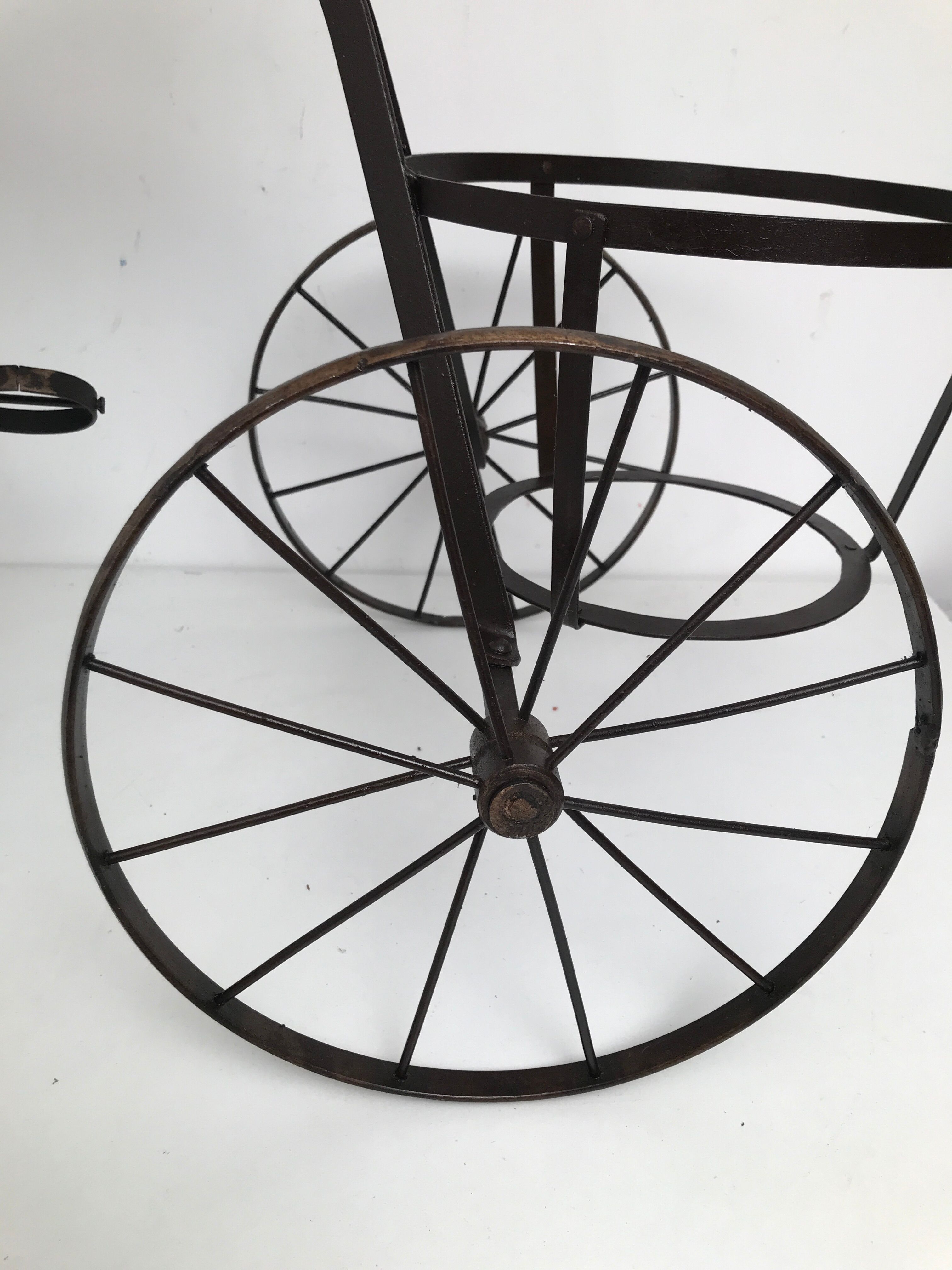 Old wood wrought iron tricycle bike