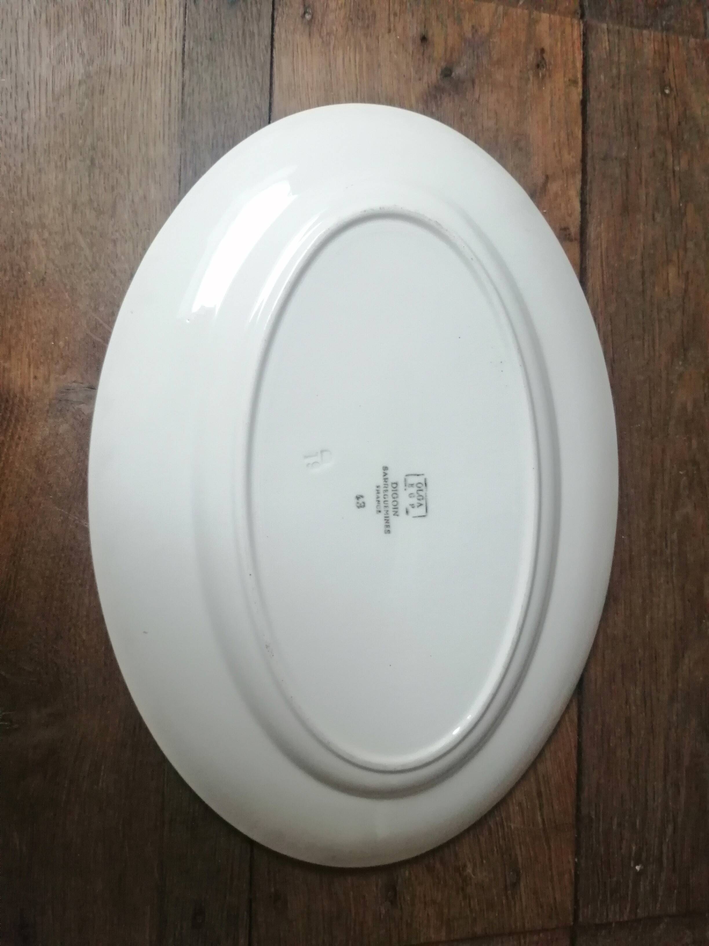 Digoin sarreguemines “olga” oval dish