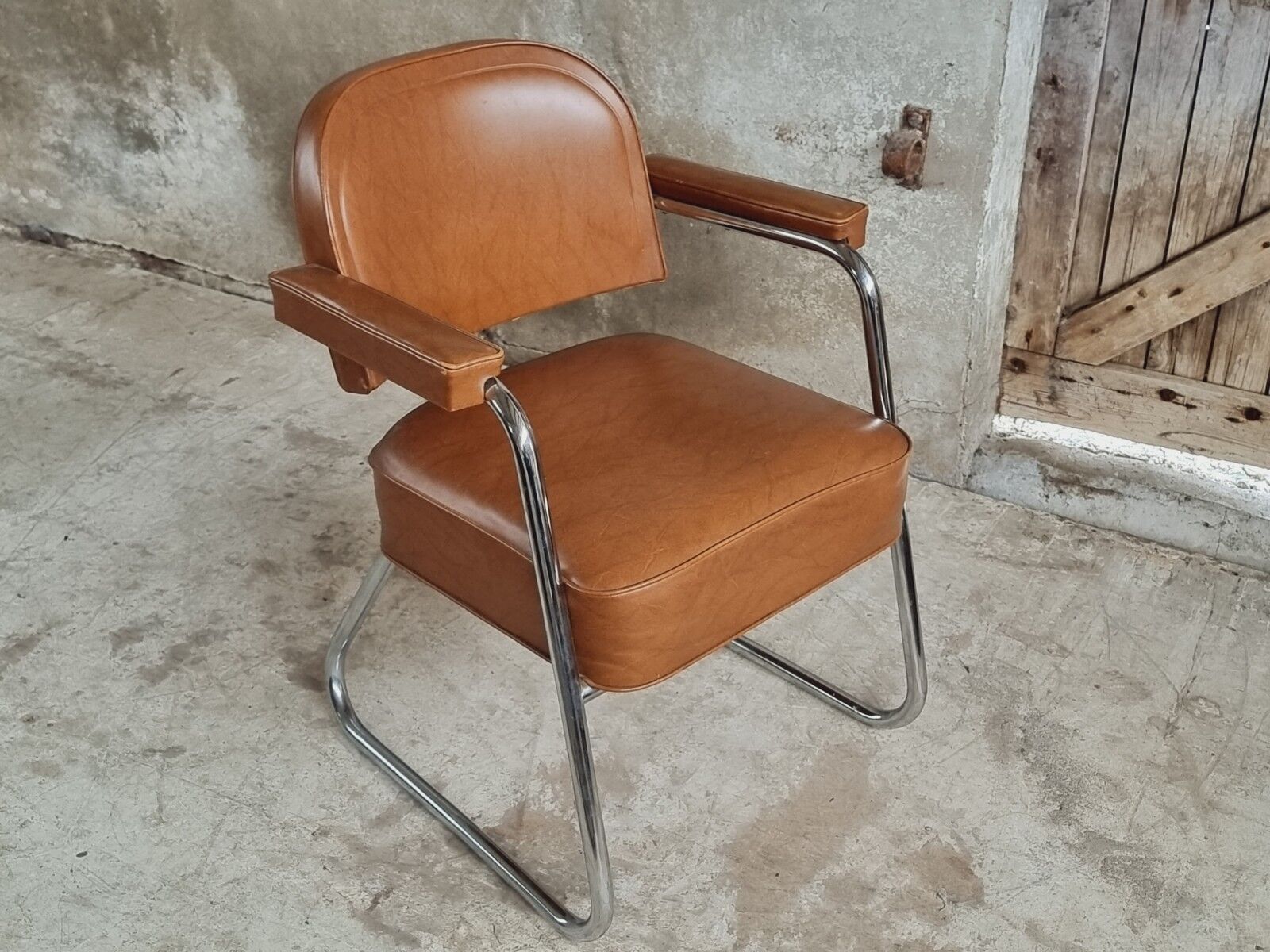 Vintage chair office chair armchair mocha brown