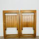 Paire de chaises pliantes par Aldo Jacober, bois, années 60