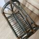 Indonesian style bamboo and rattan magazine rack - 1960s - green stained