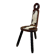 Chaise sculptée en bois et peau — 1950–1970