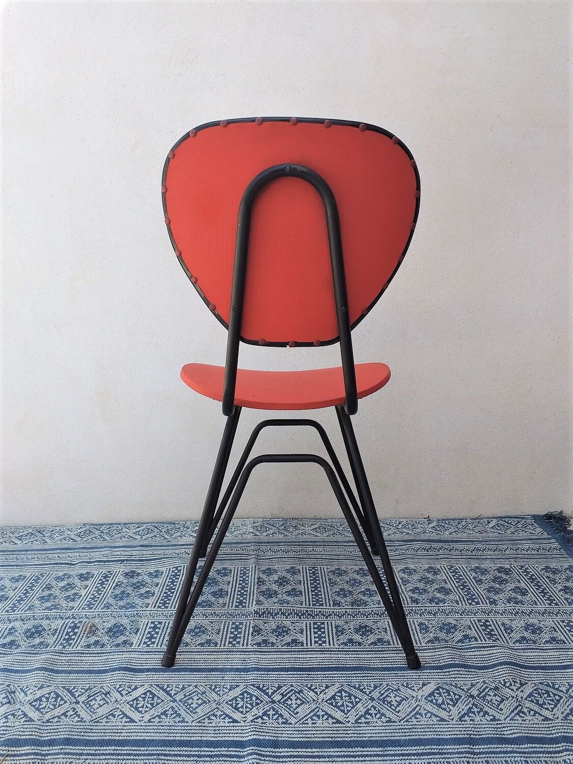 Chaise pieds eiffel vintage années 50