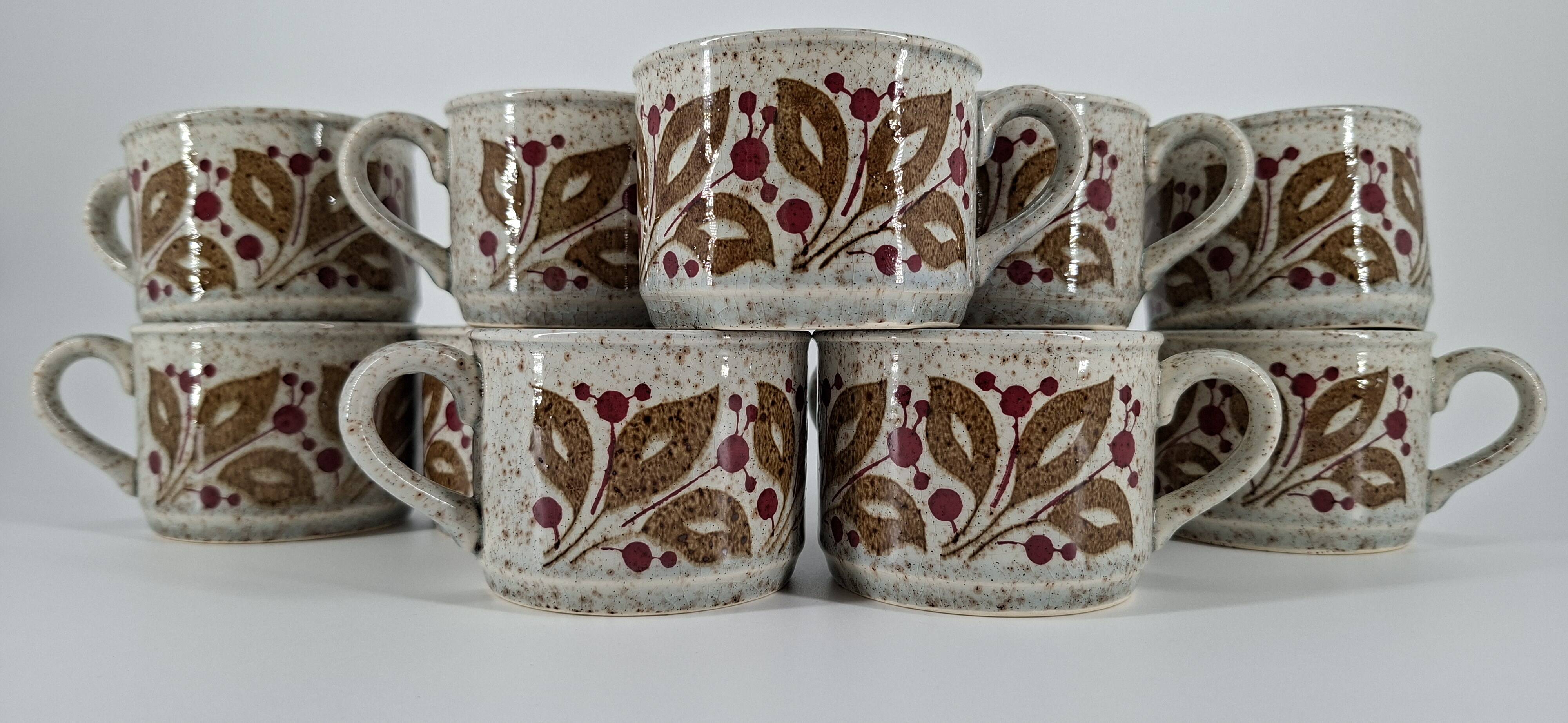 Vintage earthenware coffee set - 1960s-70s