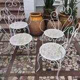 2 armchairs & 2 chairs, wrought iron1950