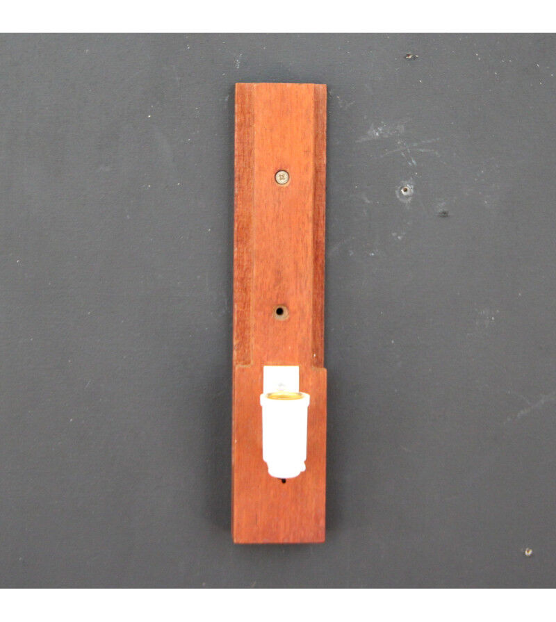 Pair of vintage wood perspex wall lamps, seventies, 70, scandinavian