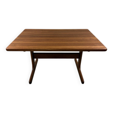 Solid teak wooden dining table Denmark 1970's