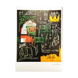 Limited edition lithograph by Jean-Michel Basquiat from the 1990s, numbered in pencil.