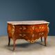 Commode ancienne Louis XV en placage de bois de rose, XVIIIe siècle
