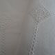 Lot 2 taies d'oreillers brodées anciennes en coton 66 x 66