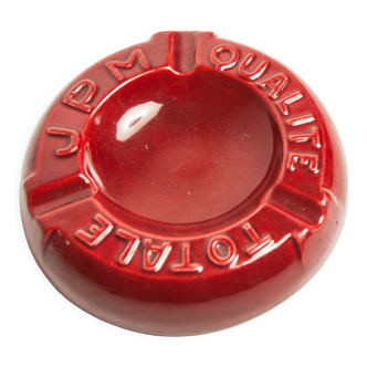 Red ceramic ashtray JPM