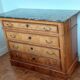 Louis Philippe chest of drawers / cherry and marble