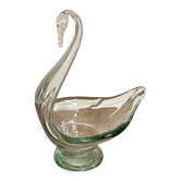 Subject Swan Glass Stretch Green Murano Empty Pocket Vintage Sculpture