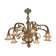 Venetian chandelier in golden murano glass, 8 arms of light
