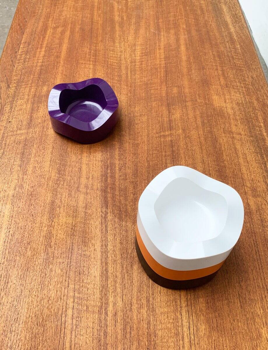 Bowl or ashtray Ulmer Welle German space age mid-century by Walter Zeischegg for Helit, set of 4