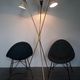 Italian Laiton Lampadary Tripode 3 Bicolor Diabolos on Tiges, Mid-Century Style