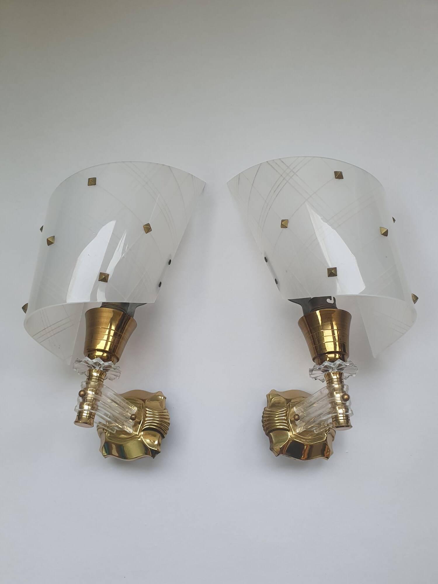 Pair of vintage rockabilly wall lights from the 60s