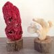 Coral vintage on wooden base