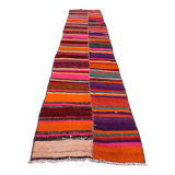 Old Turkish narrow Kilim Runner 266x58 cm shabby chic, vintage kelim