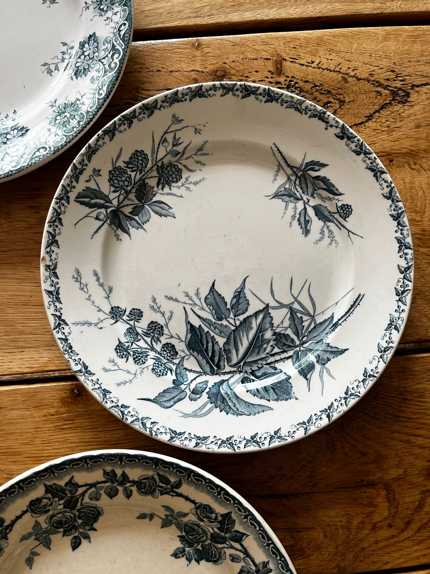 6 assiettes terre de fer