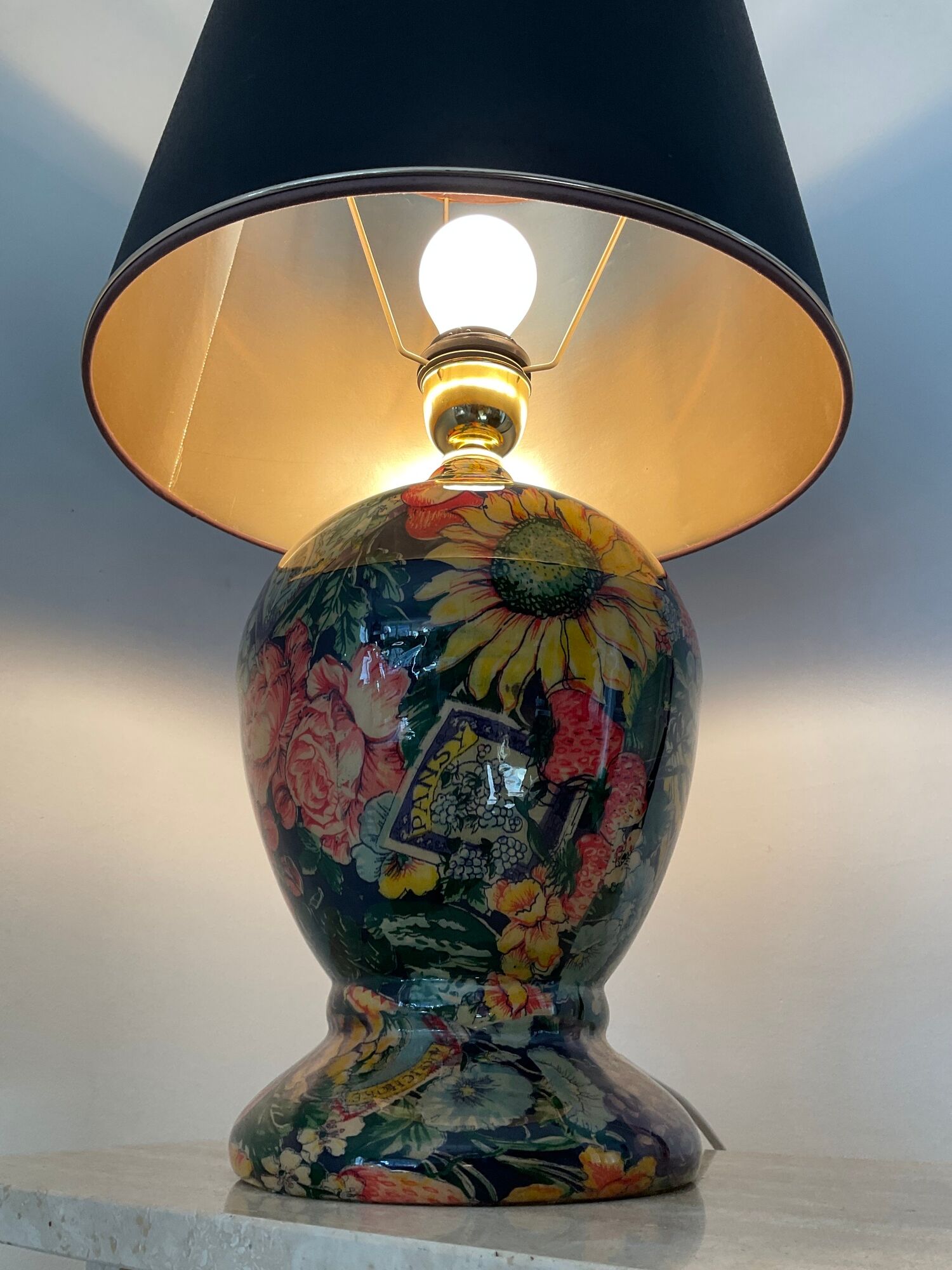 Vintage ceramic lamp from the 70s