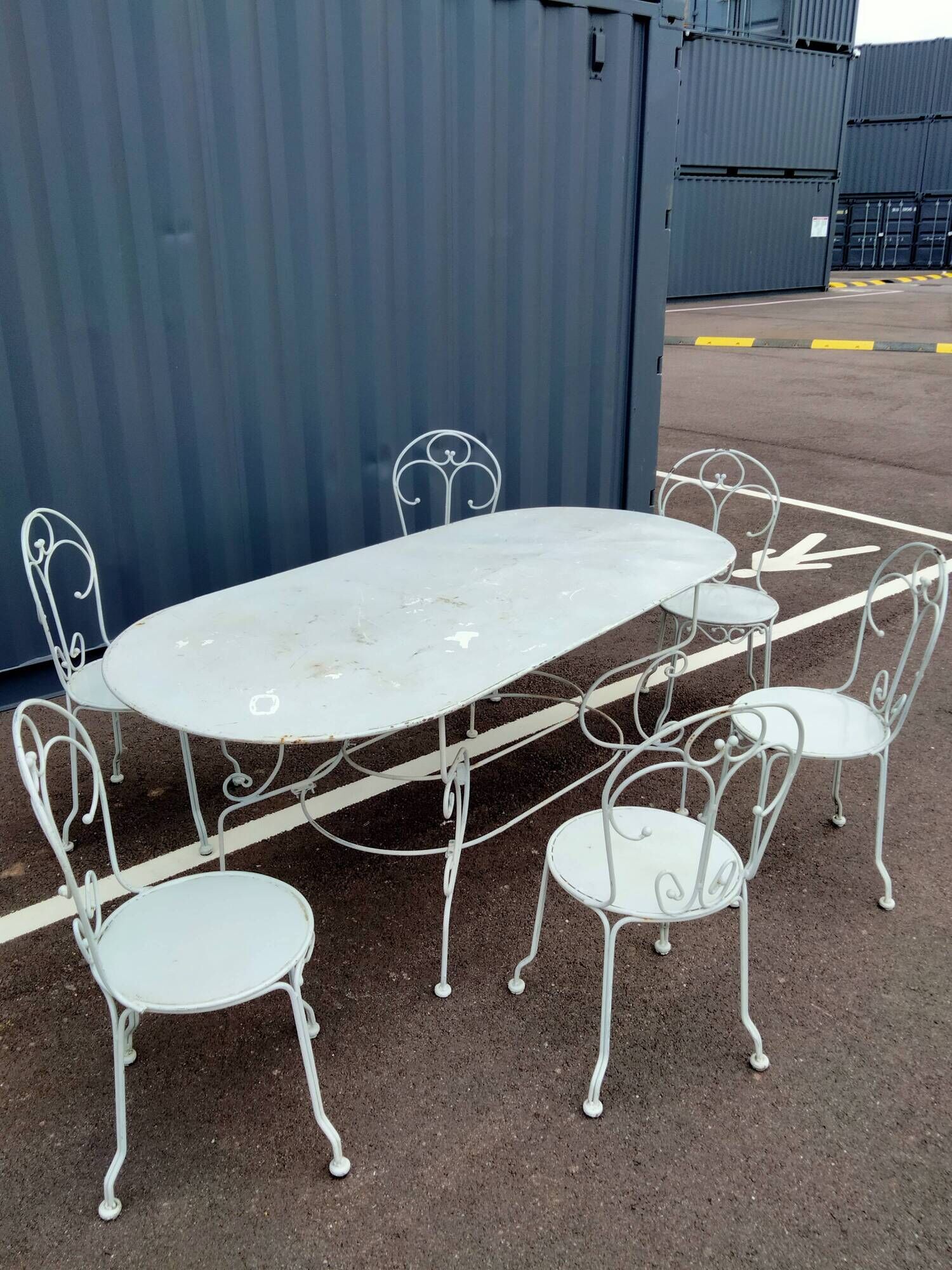 Garden furniture in old iron 6 places