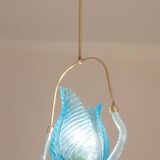 Lovely Blue Art Decò Barovier e Toso Pendant Light, 1930s
